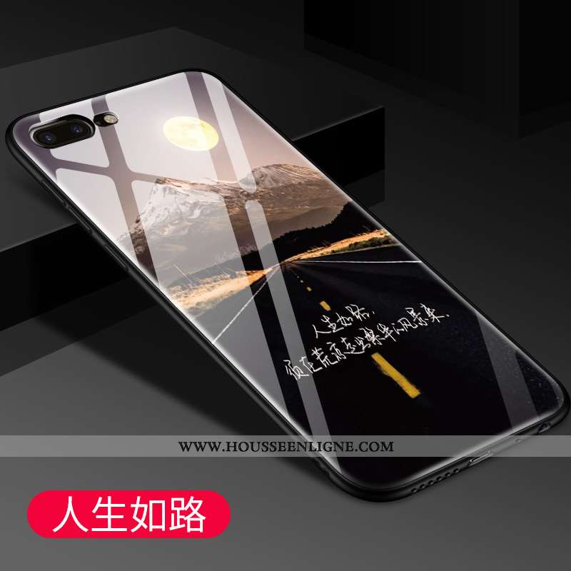 Coque iPhone 7 Plus Verre Personnalité Dessin Animé Incassable Téléphone Portable Miroir Protection 