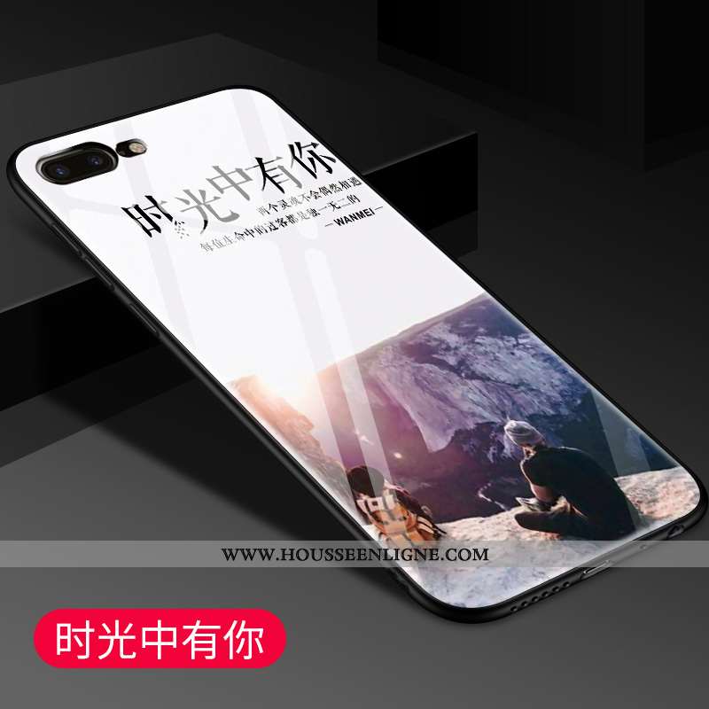 Coque iPhone 7 Plus Verre Personnalité Dessin Animé Incassable Téléphone Portable Miroir Protection 