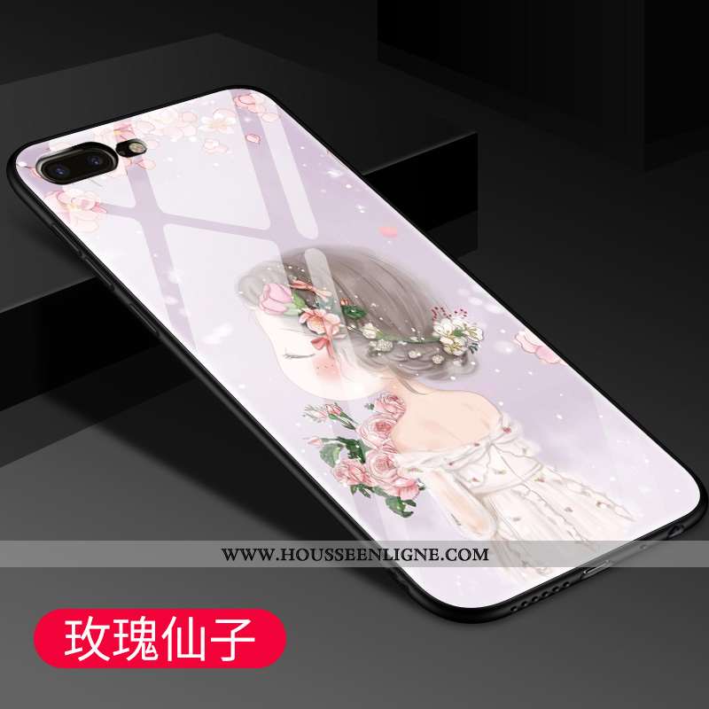 Coque iPhone 7 Plus Verre Personnalité Dessin Animé Incassable Téléphone Portable Miroir Protection 