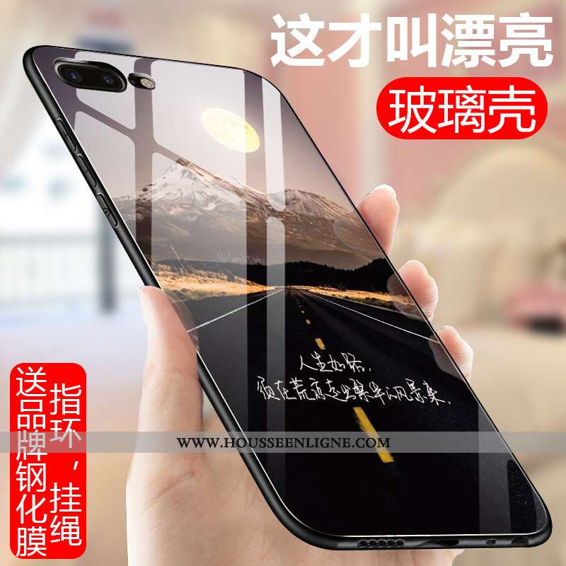 Coque iPhone 7 Plus Verre Personnalité Dessin Animé Incassable Téléphone Portable Miroir Protection 
