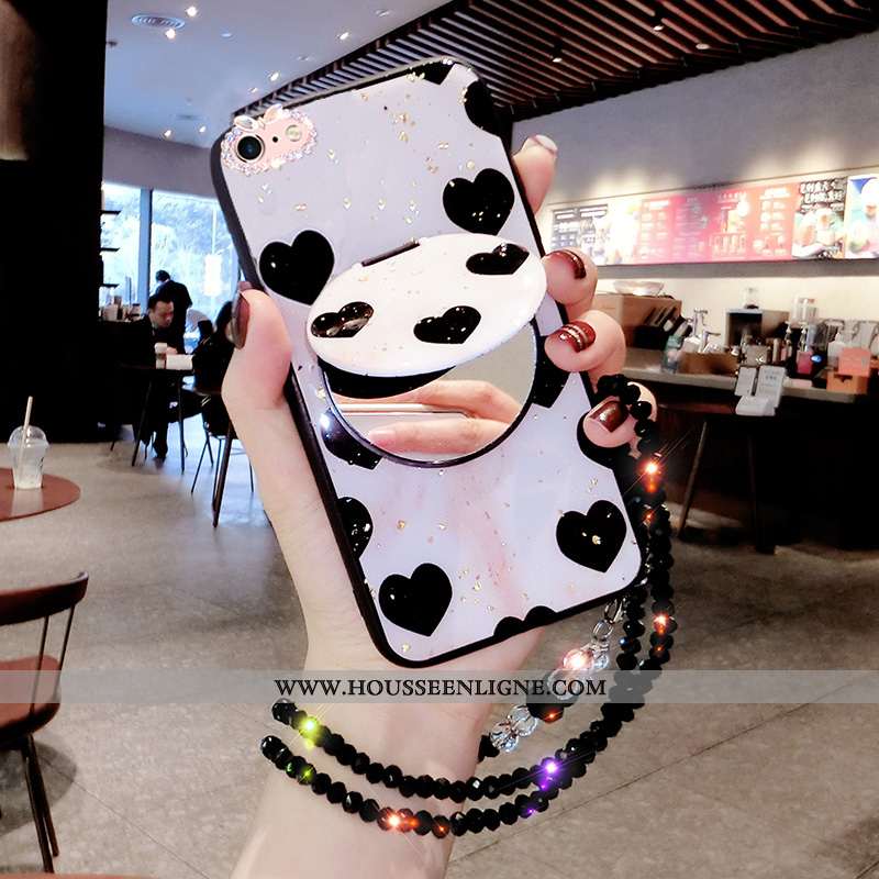 Coque iPhone 7 Protection Strass Incassable Personnalité Tendance Luxe Rouge
