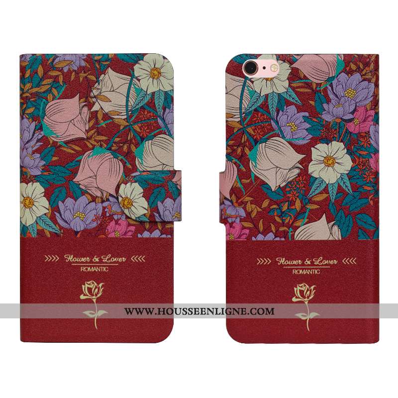 Coque iPhone 7 Silicone Protection Incassable Fleur Étui Simple Tendance Noir