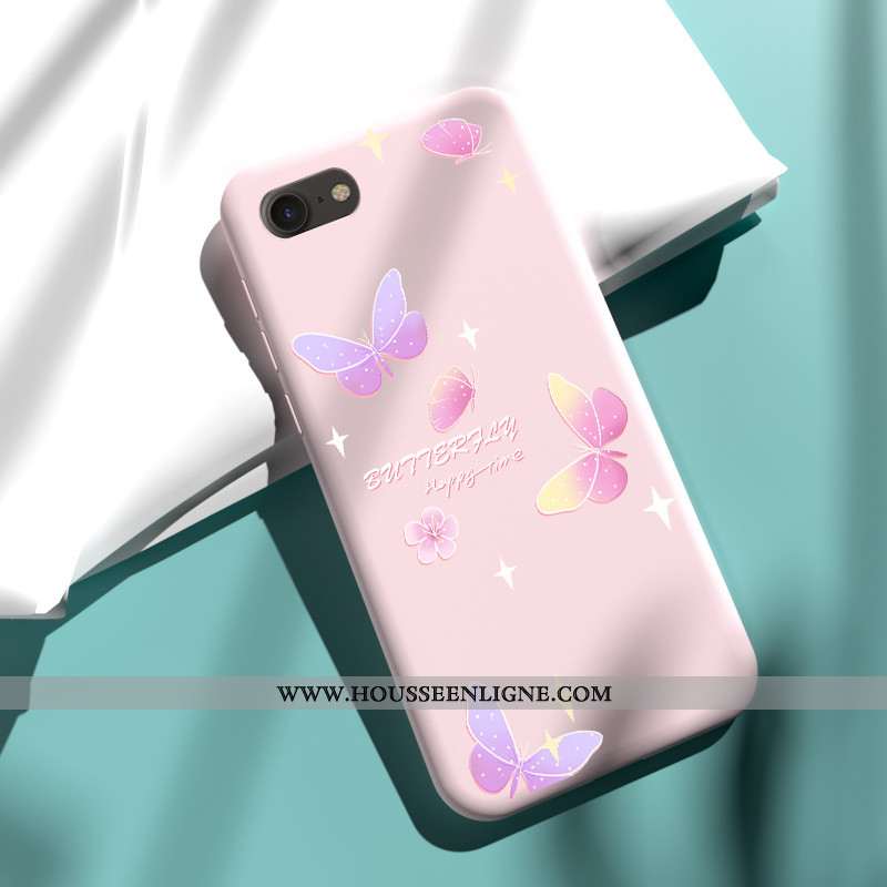 Coque iPhone 7 Tendance Fluide Doux Incassable Rose Téléphone Portable Net Rouge
