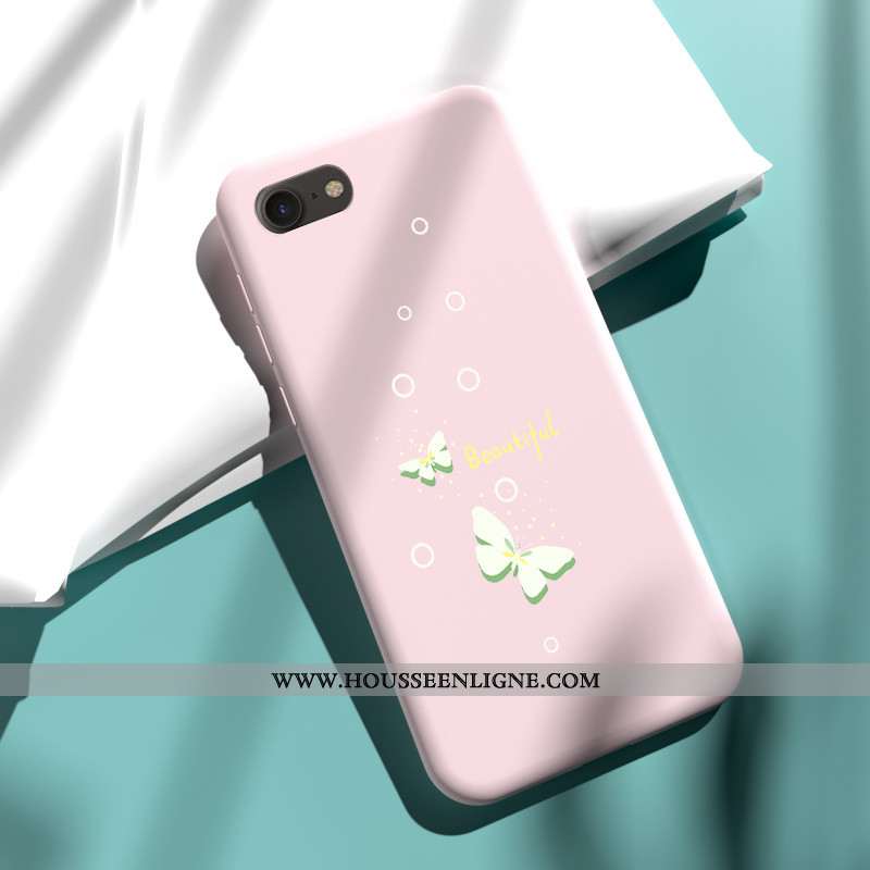 Coque iPhone 7 Tendance Fluide Doux Incassable Rose Téléphone Portable Net Rouge