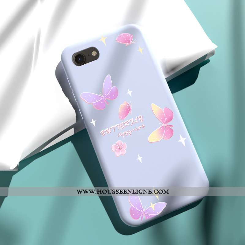 Coque iPhone 7 Tendance Fluide Doux Incassable Rose Téléphone Portable Net Rouge