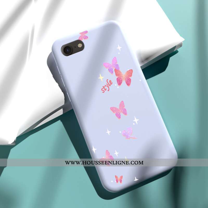 Coque iPhone 7 Tendance Fluide Doux Incassable Rose Téléphone Portable Net Rouge