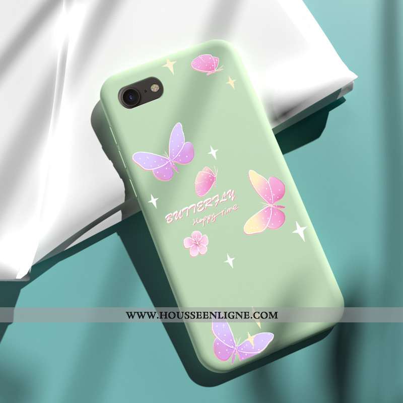Coque iPhone 7 Tendance Fluide Doux Incassable Rose Téléphone Portable Net Rouge