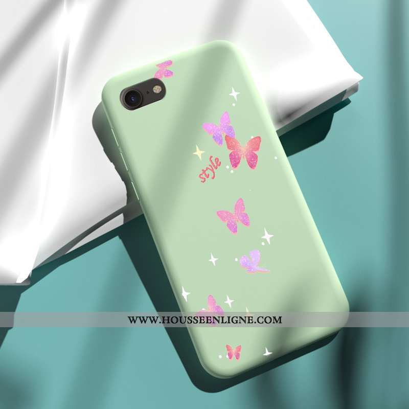 Coque iPhone 7 Tendance Fluide Doux Incassable Rose Téléphone Portable Net Rouge