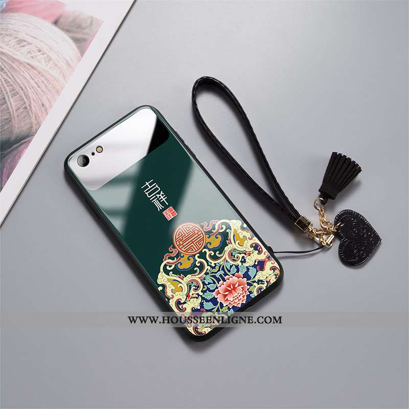 Coque iPhone 7 Tendance Légère Amoureux Incassable Ultra Miroir Noir