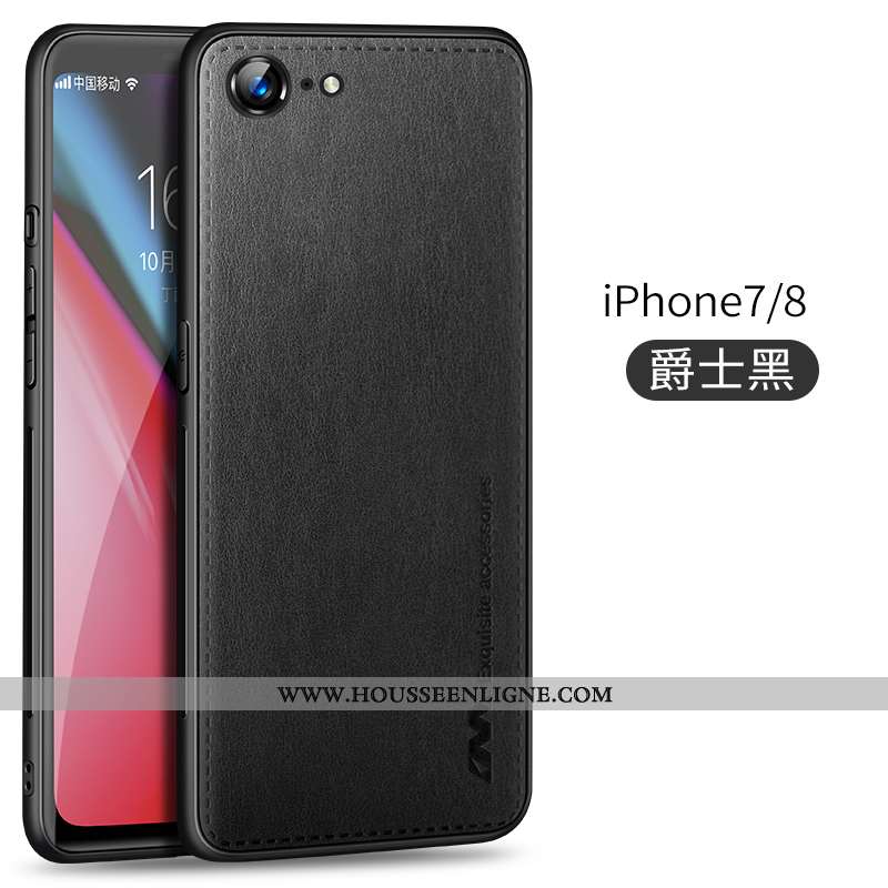 Coque iPhone 7 Tendance Légère Luxe Business Invisible Personnalité Turquoise