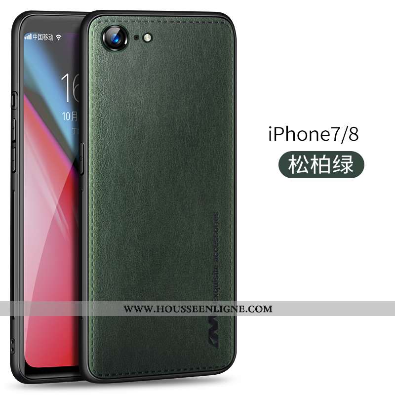 Coque iPhone 7 Tendance Légère Luxe Business Invisible Personnalité Turquoise