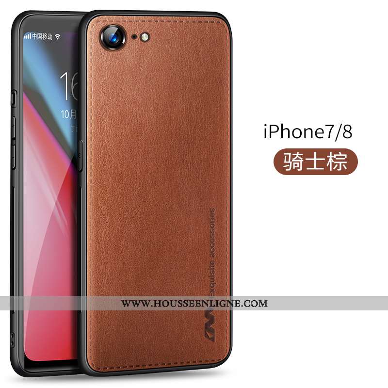Coque iPhone 7 Tendance Légère Luxe Business Invisible Personnalité Turquoise