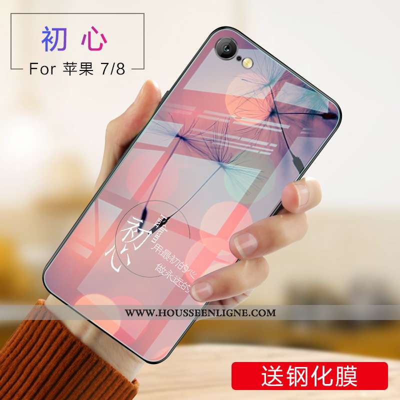 Coque iPhone 8 Créatif Ultra Légère Protection Tendance Personnalité Net Rouge Rose
