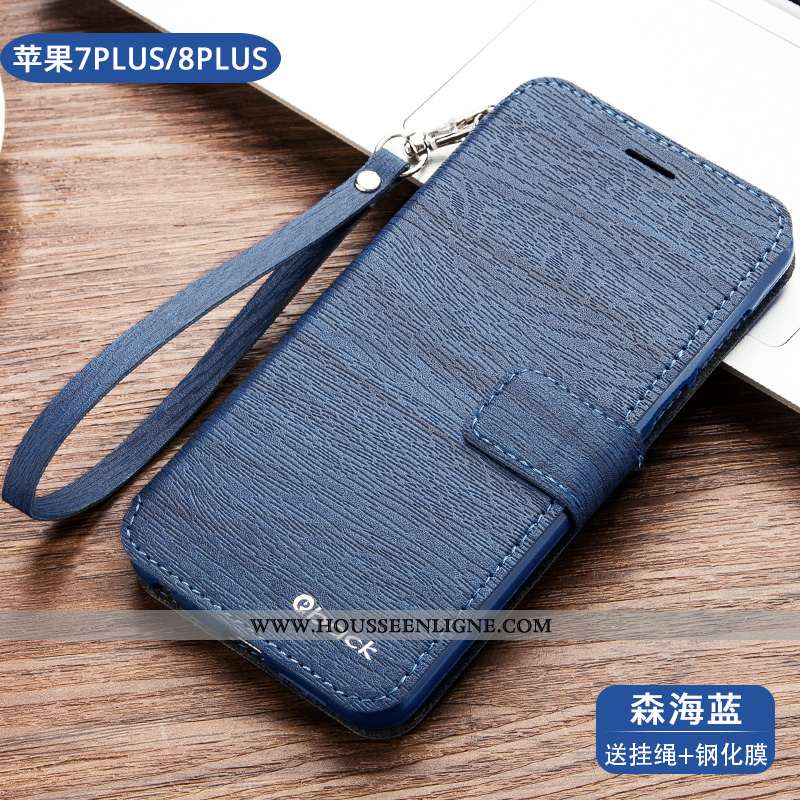 Coque iPhone 8 Cuir Fluide Doux Housse Silicone Tout Compris Or Étui Doré
