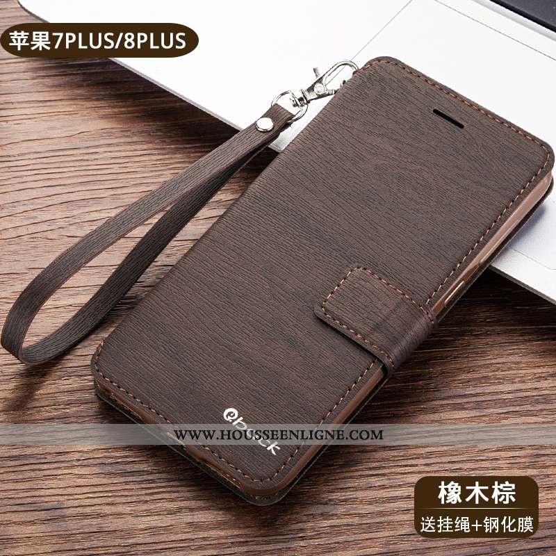Coque iPhone 8 Cuir Fluide Doux Housse Silicone Tout Compris Or Étui Doré