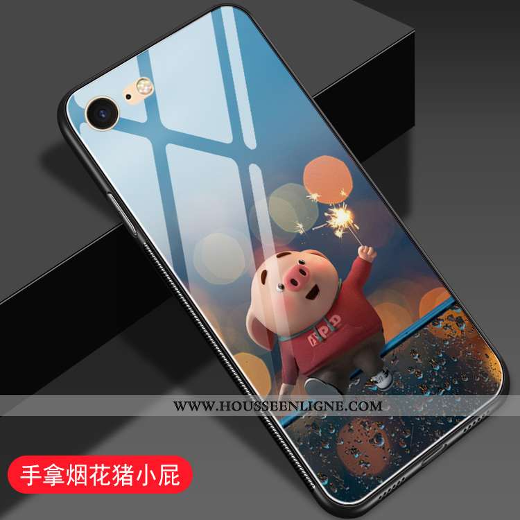 Coque iPhone 8 Dessin Animé Charmant Difficile Protection Téléphone Portable Miroir Rose