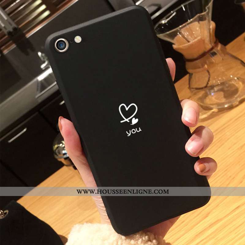 Coque iPhone 8 Délavé En Daim Tendance Amoureux Incassable Téléphone Portable Tout Compris Amour Rou