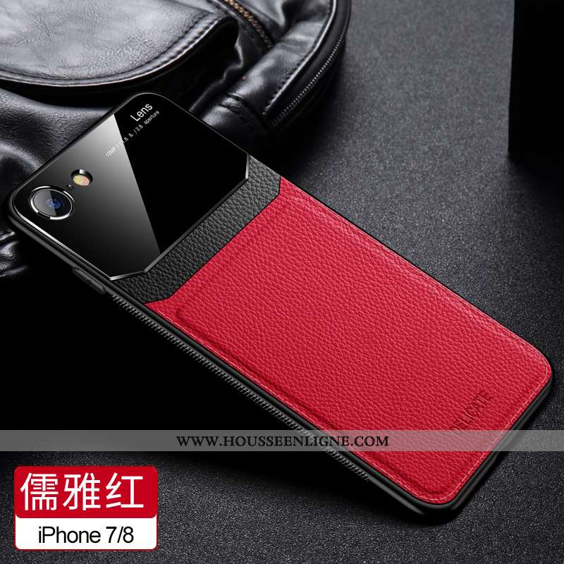 Coque iPhone 8 Mode Protection Rouge Étui Tendance Luxe