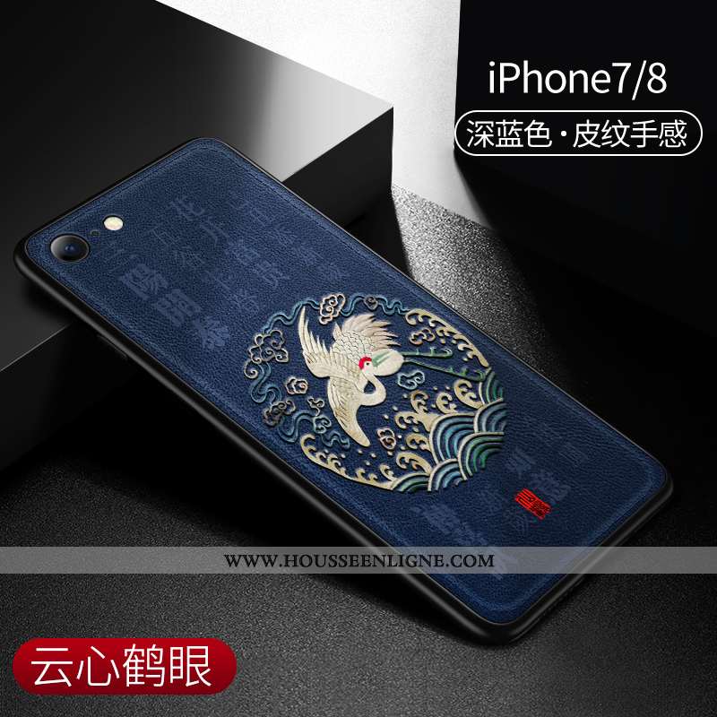 Coque iPhone 8 Modèle Fleurie Silicone Nouveau Incassable Téléphone Portable Cuir Verte