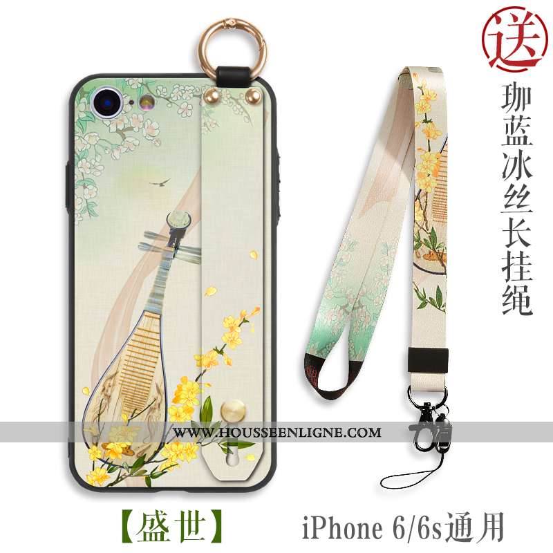 Coque iPhone 8 Ornements Suspendus Personnalité Téléphone Portable Silicone Tout Compris Style Chino