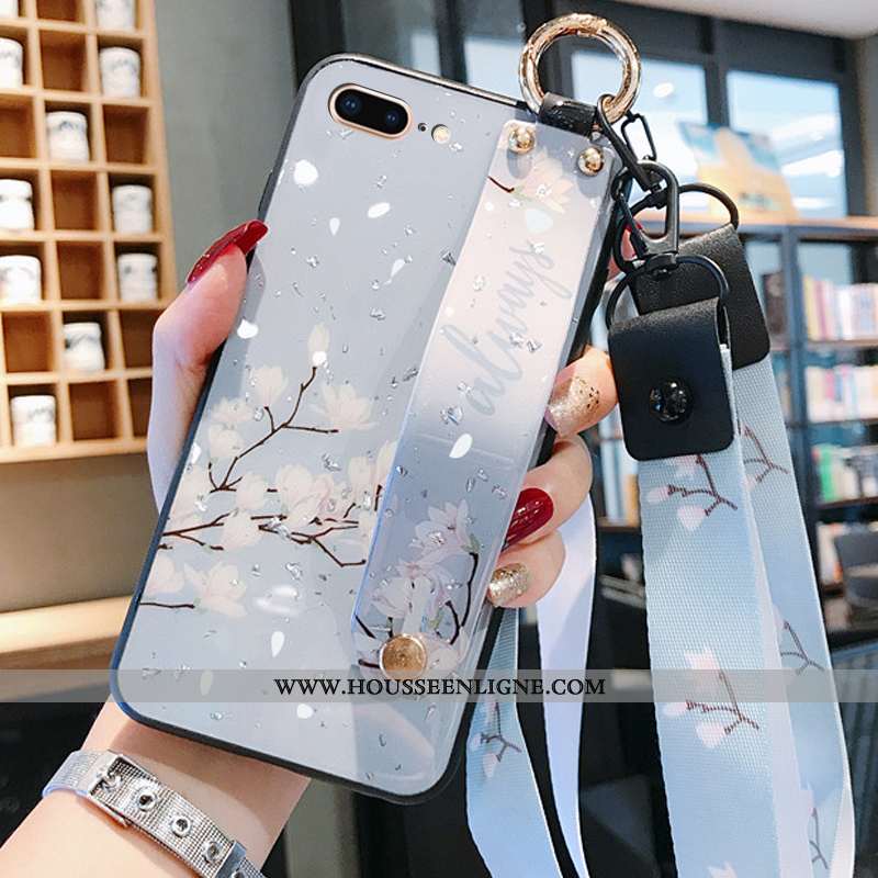 Coque iPhone 8 Plus Légère Ornements Suspendus Étui Légères Bleu Miroir