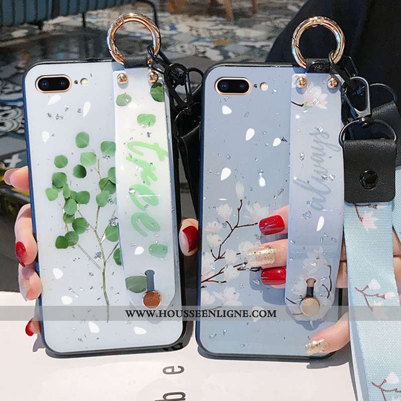 Coque iPhone 8 Plus Légère Ornements Suspendus Étui Légères Bleu Miroir