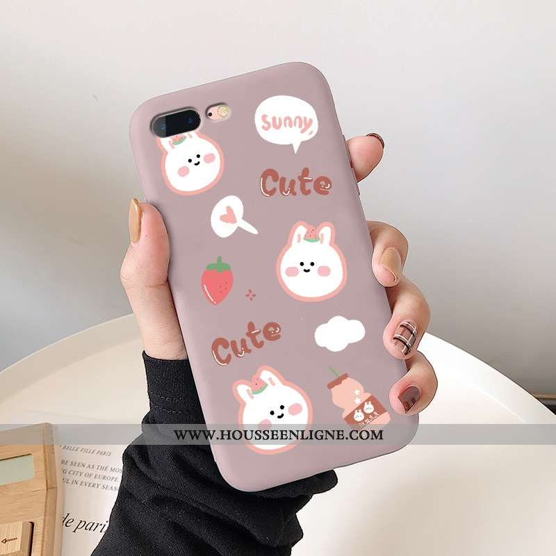 Coque iPhone 8 Plus Personnalité Créatif Amoureux Téléphone Portable Fluide Doux Légère Frais Bleu