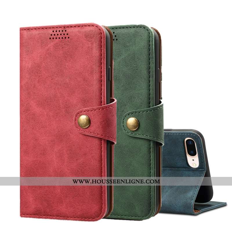 Coque iPhone 8 Plus Protection Tendance Fluide Doux Incassable Téléphone Portable Housse Étui Rouge