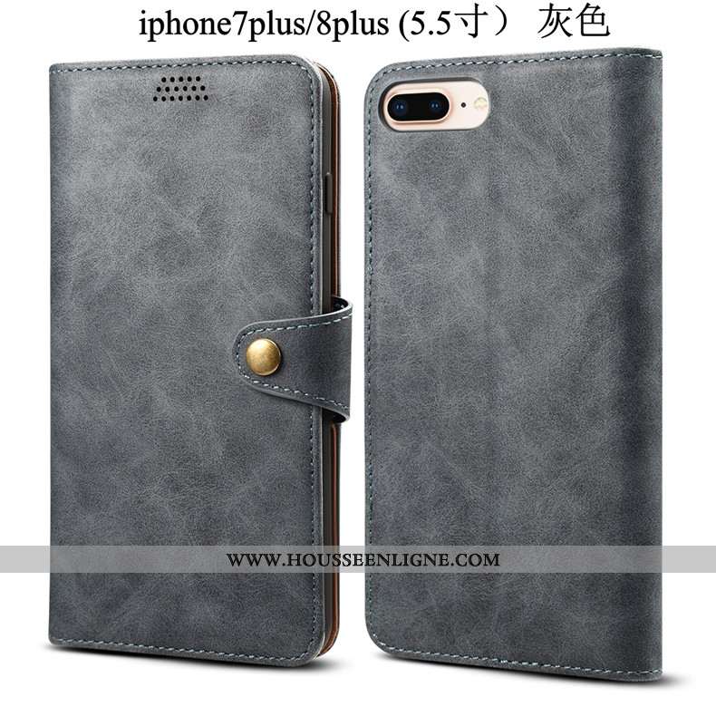 Coque iPhone 8 Plus Protection Tendance Fluide Doux Incassable Téléphone Portable Housse Étui Rouge