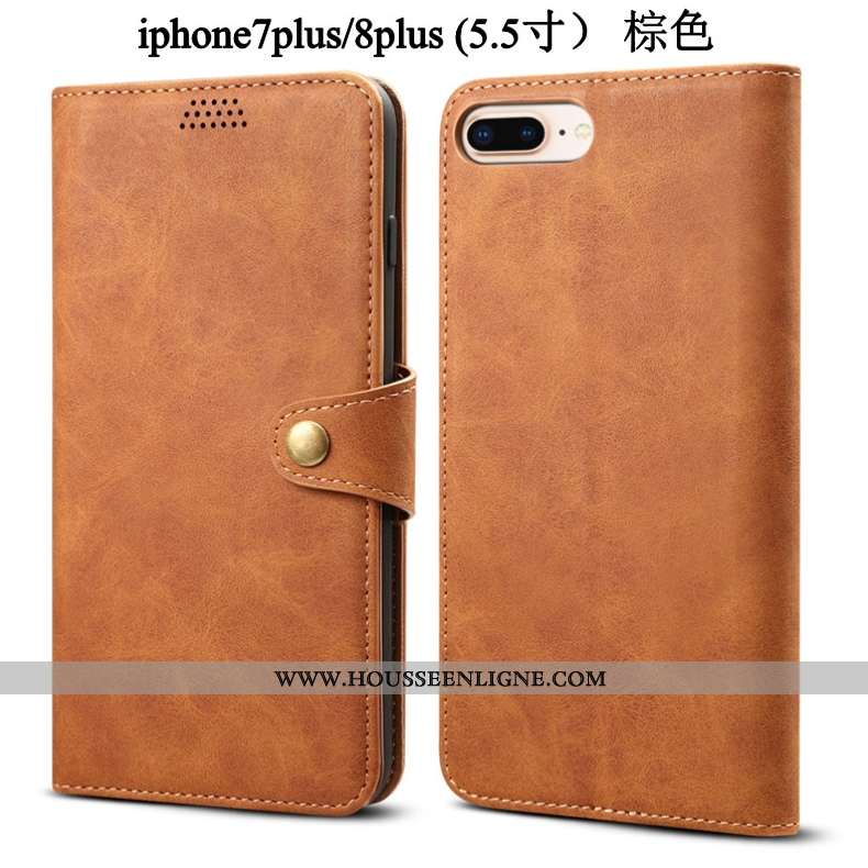 Coque iPhone 8 Plus Protection Tendance Fluide Doux Incassable Téléphone Portable Housse Étui Rouge
