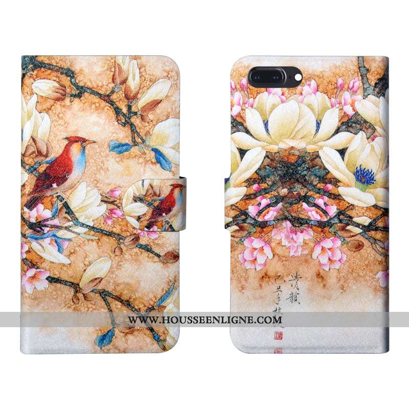 Coque iPhone 8 Plus Tendance Cuir Personnalité Téléphone Portable Protection Fluide Doux Tout Compri
