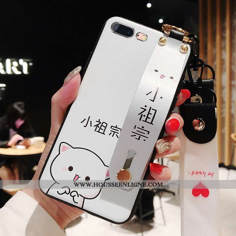 Coque iPhone 8 Plus Tendance Fluide Doux Incassable Ornements Suspendus Téléphone Portable Protectio