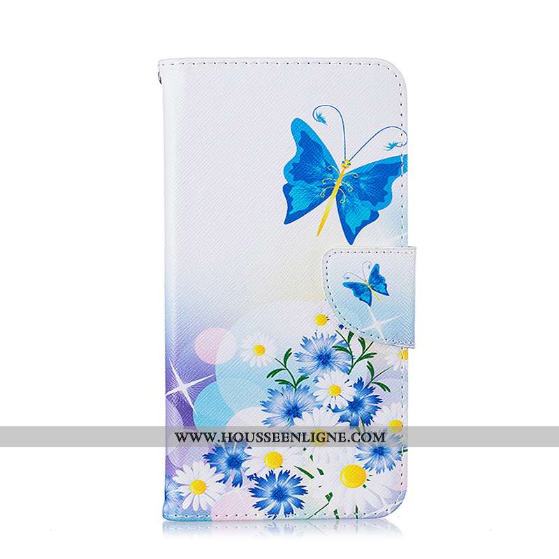 Coque iPhone 8 Protection Cuir Peinture Housse Blanc Étui Blanche