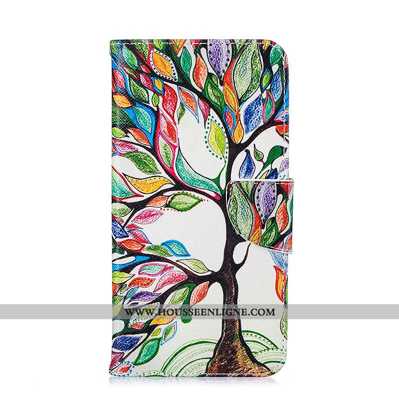 Coque iPhone 8 Protection Cuir Peinture Housse Blanc Étui Blanche
