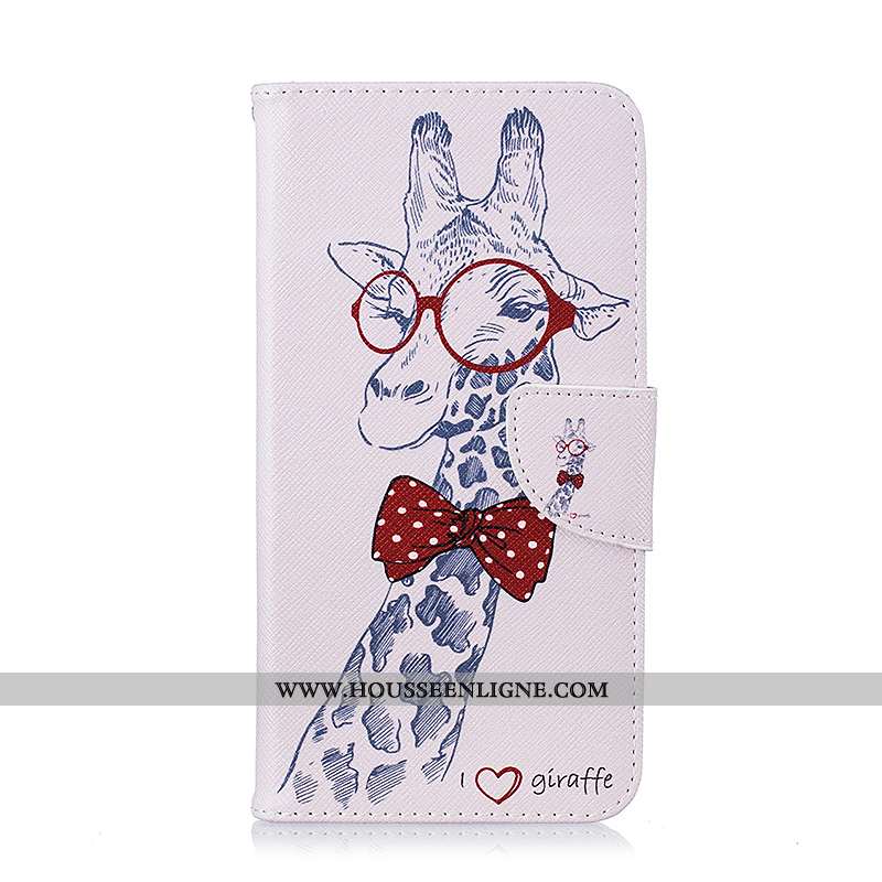 Coque iPhone 8 Protection Cuir Peinture Housse Blanc Étui Blanche