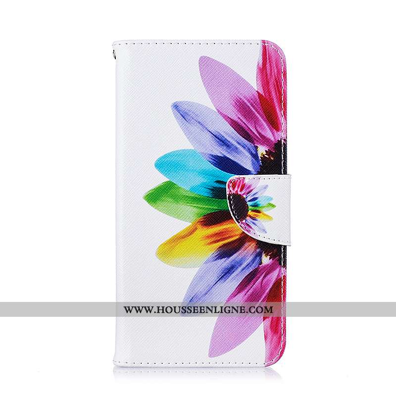 Coque iPhone 8 Protection Cuir Peinture Housse Blanc Étui Blanche