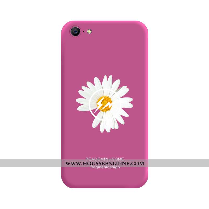 Coque iPhone 8 Silicone Protection Rouge Fluide Doux Téléphone Portable Dragon Rose