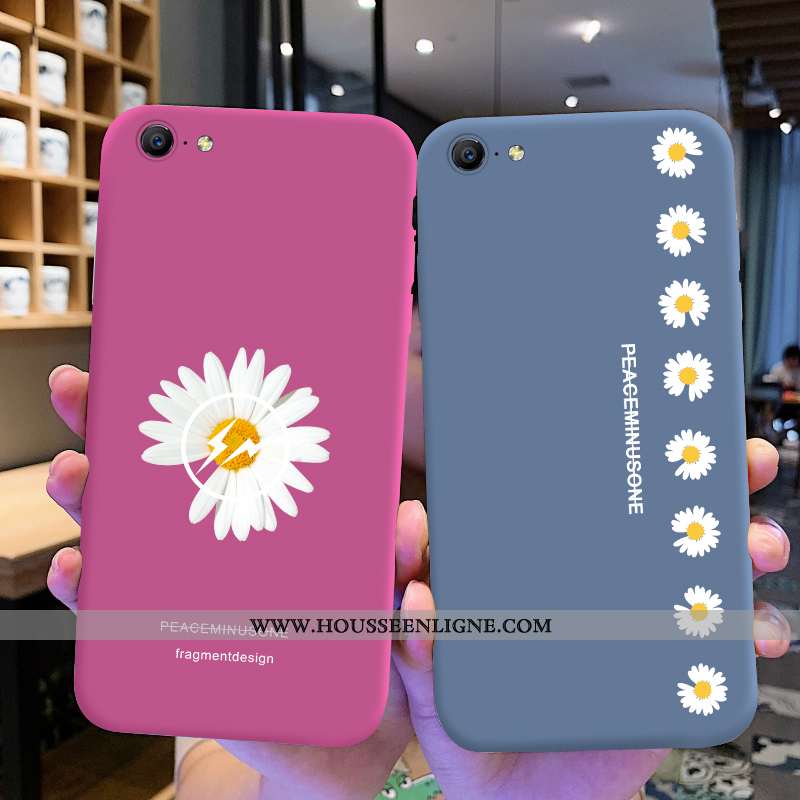 Coque iPhone 8 Silicone Protection Rouge Fluide Doux Téléphone Portable Dragon Rose