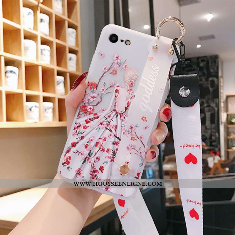 Coque iPhone 8 Tendance Légère Téléphone Portable Protection Net Rouge Étui Violet