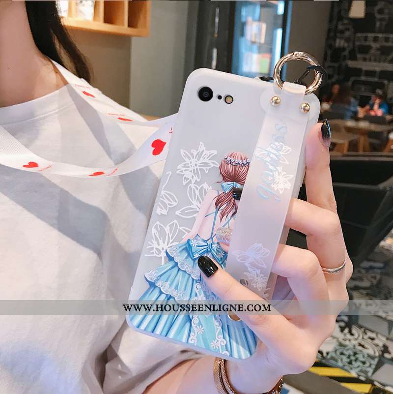 Coque iPhone 8 Tendance Légère Téléphone Portable Protection Net Rouge Étui Violet