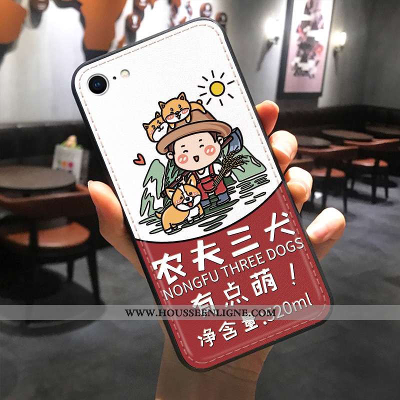 Coque iPhone Se (nouveau) Créatif Gaufrage Nouveau Incassable Cuir Bleu Tout Compris