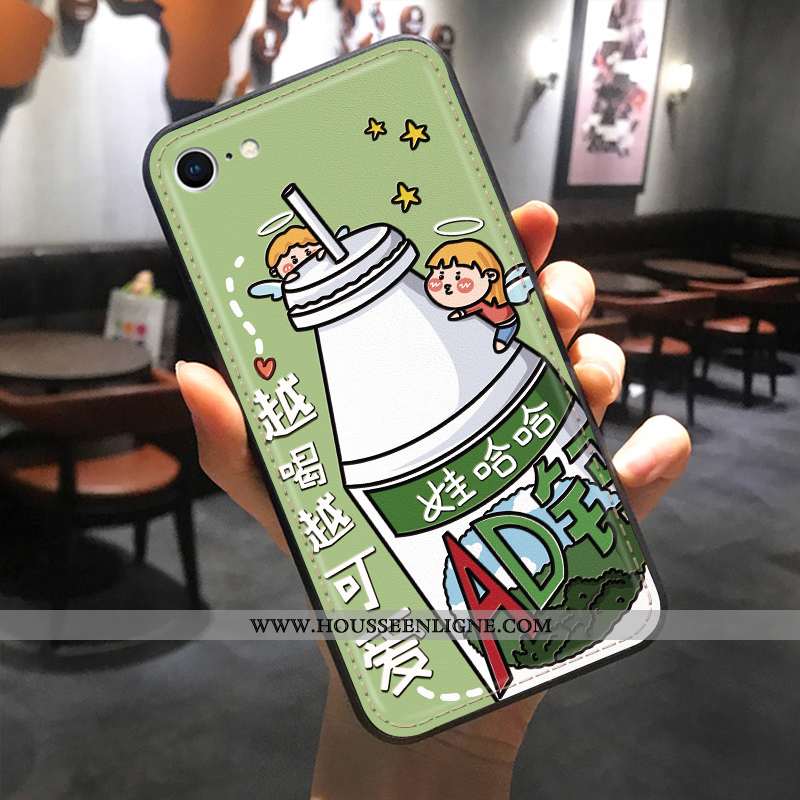 Coque iPhone Se (nouveau) Créatif Gaufrage Nouveau Incassable Cuir Bleu Tout Compris