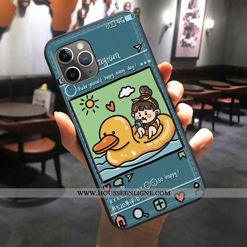Coque iPhone Se (nouveau) Créatif Gaufrage Nouveau Incassable Cuir Bleu Tout Compris