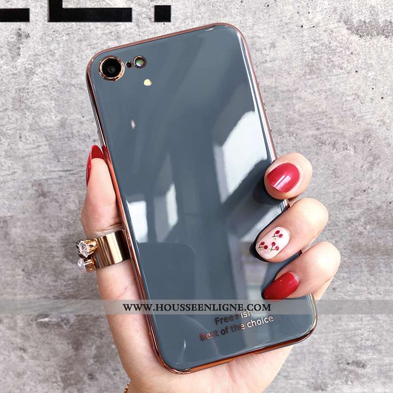 Coque iPhone Se (nouveau) Fluide Doux Silicone Vert Tendance Net Rouge Charmant Verte