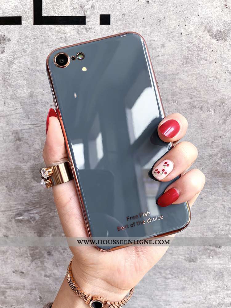 Coque iPhone Se (nouveau) Fluide Doux Silicone Vert Tendance Net Rouge Charmant Verte