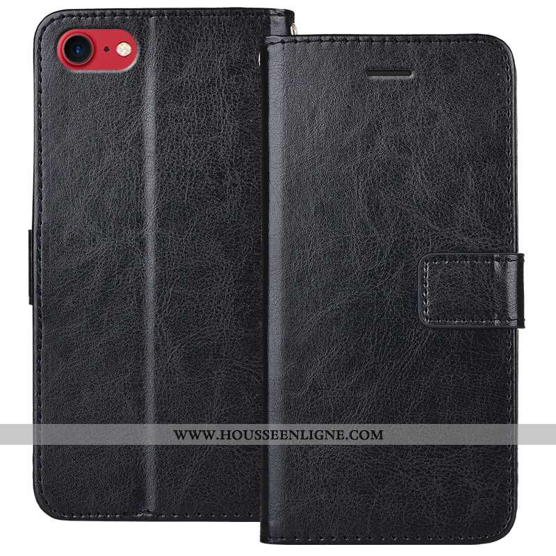 Coque iPhone Se (nouveau) Protection Cuir Incassable Housse Bleu Fluide Doux