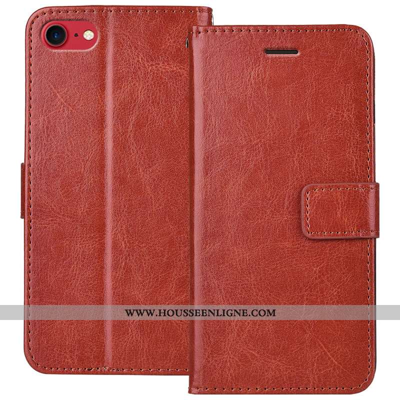 Coque iPhone Se (nouveau) Protection Cuir Incassable Housse Bleu Fluide Doux