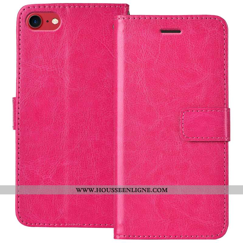 Coque iPhone Se (nouveau) Protection Cuir Incassable Housse Bleu Fluide Doux