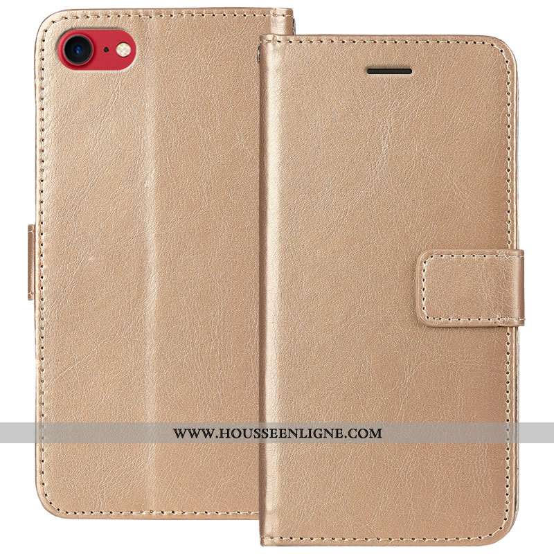 Coque iPhone Se (nouveau) Protection Cuir Incassable Housse Bleu Fluide Doux