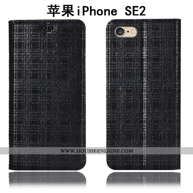 Coque iPhone Se (nouveau) Protection Cuir Véritable Étui Nouveau Téléphone Portable Tout Compris Rou